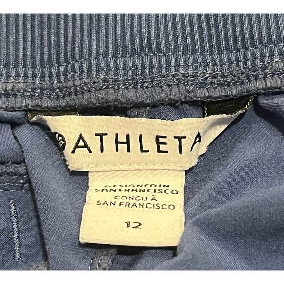 Athleta Endless High Rise Blue Travel Pants Women's Size 12 EUC NICE - Picture 5 of 5
